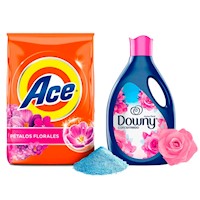 Combo Detergente Ace Pétalos Florales 4 kg + Downy 2.8L