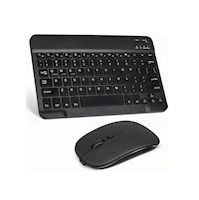 Teclado con Mouse Bluetooth Inalambrico para Pc Tablet Mac iPad Negro