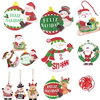 Adornos navideños accesorios para árbol de navidad  set de 12