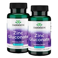 Pack Swanson Zinc Gluconate - 30mg - 250 Tabletas x2