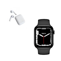 Pack Smartwatch N78 Plus Negro y Audifono I12 Blanco