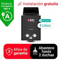 Terma a Gas 8L GN Tiro Natural Sin ducto Rheem