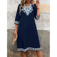 Emery Rose Vestido Estilo Vintage para Uso Diario en Verano