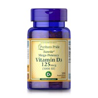Vitamina D3 5000 IU (100 Softgels) - Puritan's Pride