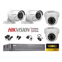 Kit 4 Cámaras Seguridad Hikvision Full Hd 1080P + Cable Hdmi Oferta