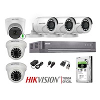 Kit 6 Cámaras Seguridad Full Hd Hikvision 1Tb | 1 Camara C/ Microfono