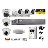 Kit 6 Cámaras Seguridad Hd 720P Hikvision 2Tb | 1 Camara C/ Microfono