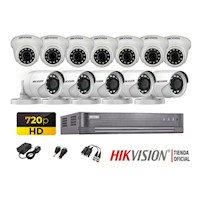 Kit 12 Cámaras Seguridad Hikvision Hd 720P + Cable Hdmi Oferta P2P