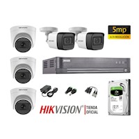 KIT 5 CÁMARAS SEGURIDAD HIKVISION 5MP + DISCO 2TB OFERTA