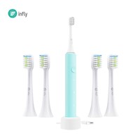InFly - Cepillo dental eléctrico T03S Verde + Set de repuestos