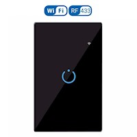 INTERRUPTOR INTELIGENTE UNIVERSAL WIFI LUZ SMART NEGRO ALEXA 1 BANDA