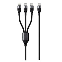 Wesdar - Cable 3 en 1 120W quick charger cable - Negro