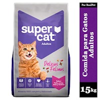Comida para Gatos Supercat Pollo Carne Atún Sardina 15 kg