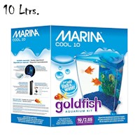 Acuario Marina Cool 10,  Goldfish Kit de 10 lt, azul Hagen
