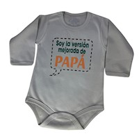 Body bebé Soy la mejor versión mejorada de papá Talla 1