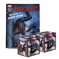 Spiderman in to Spiderverse, 1 Álbum Tapa Blanda + 2 Cajitas (100 Sobres)