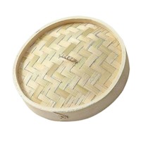 Tapa de Vaporera De Bambu Asa Plastica 20cm diam 1pza