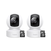 Kit de 2 Cámaras de Seguridad Wi-Fi para Interiores 2K Tapo C212 + Micro SD128GB - TP-Link