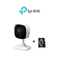 Cámara de seguridad wifi 2K para interiores Tapo-C110 + SD 64 GB - Tp-Link