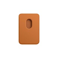 Tarjetero MagSafe de Cuero Compatible con iPhone Ocre