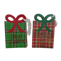 Tarjetas Regalo Nombre Carton Caja Navidad Pack x12 1pza Myrtle Hill