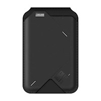 Tarjetero Magnético Aulumu Stand Flip Negro