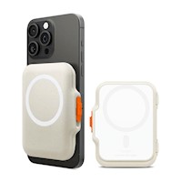 Tarjetero MagSafe Spigen Tintap Wallet Crema