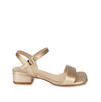Sandalia D'orsay Casual TATI-2610 Dorado Viale Cuero