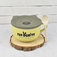 Tazón Taper Amarillo multiusos con Tapa Favourite