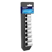 Jgo de Dados Milimétrico 1/2" c/ 8 Piezas Toolcraft TC0376