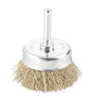 Carda copa vástago 1 3/4" Cerda gruesa calibre 0.30 latonado TC5110