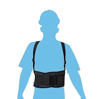 Faja de malla elastica con tirantes talla L TC5198 Toolcraft