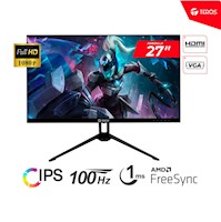 MONITOR TEROS TE-2712S/ 27"FHD(1920x1080), IPS-FLAT, 100Hz, 1ms/ 1x HDMI, 1x VGA