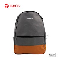 Mochila Teros para Laptop 15.6" TE-ACS9020 Poliéster Gris - Marrón