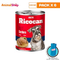 Ricocan Adulto Pate Cordero Lta 330Gr X6 Un