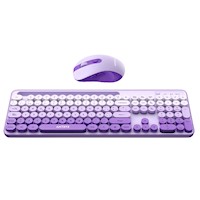Kit Antryx Teclado y Mouse Inalámbrico WS-970 Purpura