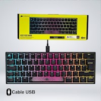 TECLADO GAMER CORSAIR K65 RGB MINI 60 % SWITCHES CHERRY MX SPEED