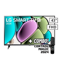 TELEVISOR LG 43 SMART TV THINQ AI WEBOS HUB FHD LED 2024 - 43LR6000PSA + CONTROL MAGIC 2024