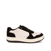 Zapatilla Casual TERI-2650 Blan/Neg Viale Cuero