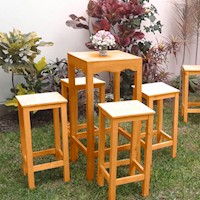 SET DE TERRAZA KOEL 4 PERSONAS CON MESA MOVENDA