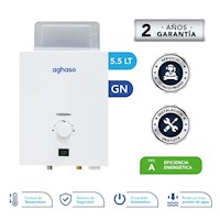 NUEVA TERMA A GAS NATURAL AGHASO 5.5 L PASO CONTINUO