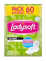 Toallas Femeninas Ladysoft Normal Tela 60 un