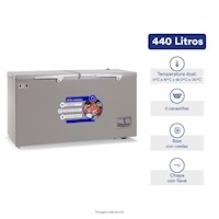 CONGELADOR DUAL ILUMI 440 LTS BLANCO O GRIS