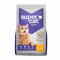 Comida para Gatos Supercat Adulto Carne, Pollo y Leche 9kg