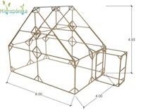 Casa Malla 6 x 4 m (24 m2) con techo a dos aguas