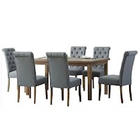 Juego para comedor Dmuebles 6 sillas Charice - Nogal/Gris