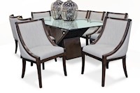 Juego para comedor Dmuebles 8 sillas Gacilia II - Nogal/Gris