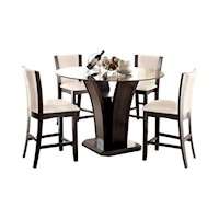 Juego para comedor Dmuebles 4 sillas Thomas - Nogal/Beige