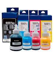 Tinta Compatible BT6001BK Negro y BT5001 Cyan Magenta Yellow para Brother DCP-T820DW MFC-T4500DW