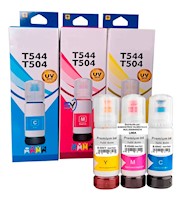 Tripack Tinta Compatible T504  Cyan Magenta Yellow para Epson L4160 L6270